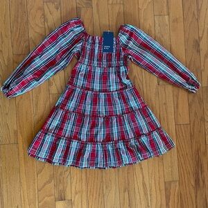 Crown and Ivy Christmas Plaid Long Sleeve Dress NWT